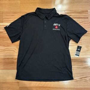 Adidas Black Academy of Art University Athletics Polo Sz XL NWT